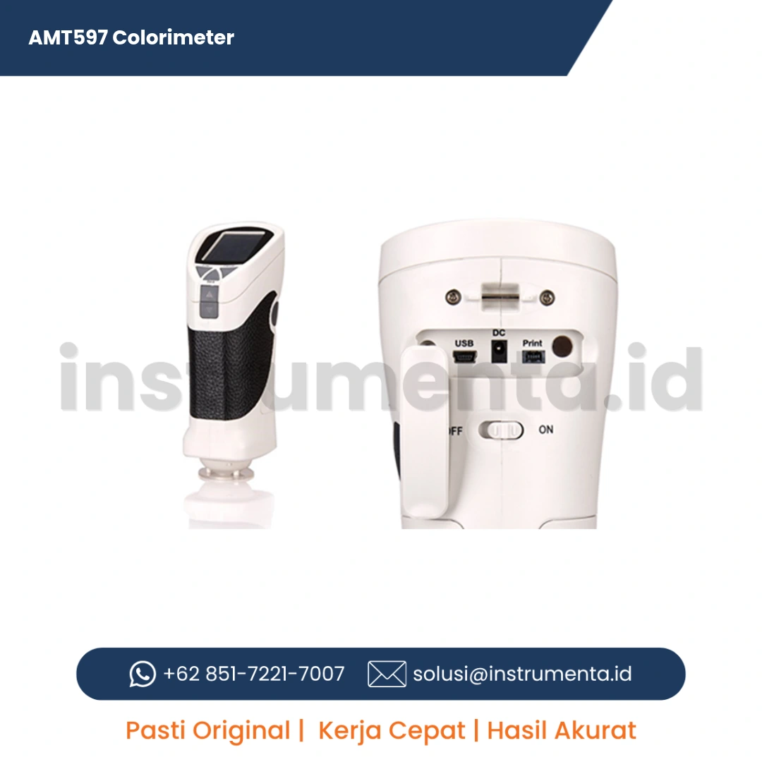 Official Supplier AMTAST AMT597 Colorimeter Alat Ukur Analisis Spektrum Perbedaan Warna Digital